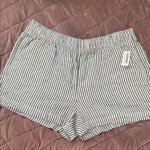 Old Navy Blue and White Striped Shorts